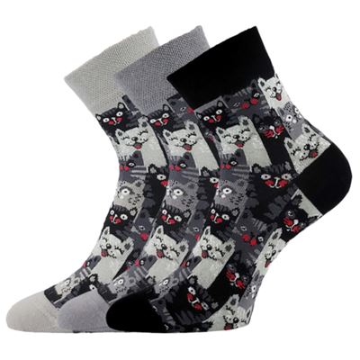 Women's summer socks LILA with cotton MIX E (3 pairs)