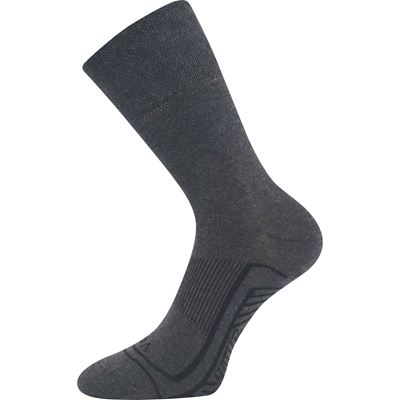 LINEMUL thin leisure socks with linen ANTHRACITE MELANGE