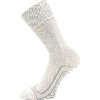 LINEMUL thin leisure socks with linen, ECRU MELANGE