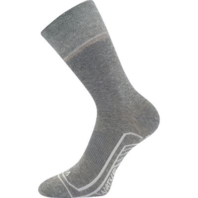 LINEMUL thin leisure socks with linen GREY MELANGE