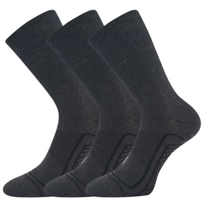 LINEMUL thin leisure socks with linen ANTHRACITE MELANGE