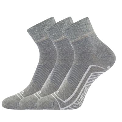 LINEMUM thin leisure socks with linen GREY MELANGE