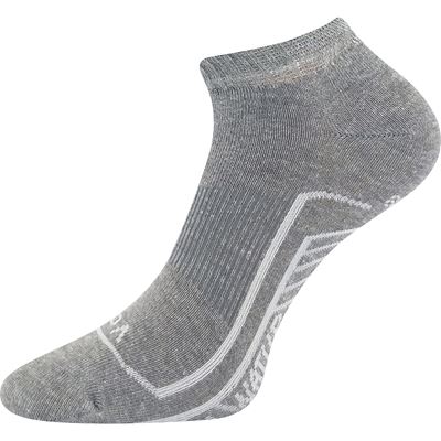 LINEMUS thin casual low socks with linen GREY MELANGE