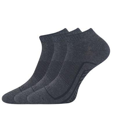 LINEMUS thin casual low socks with linen ANTHRACITE MELANGE