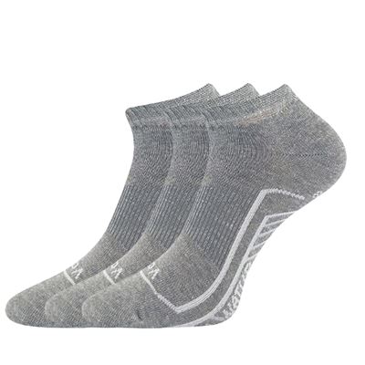 LINEMUS thin casual low socks with linen GREY MELANGE