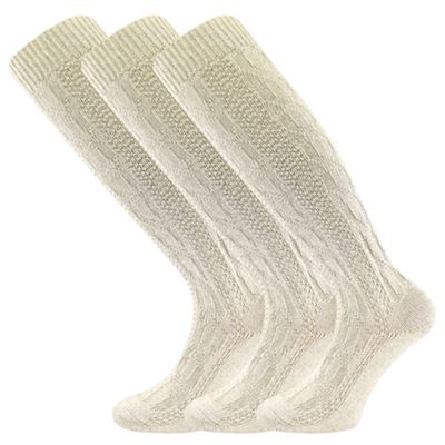 LINEX thick linen knee socks with NATUR cotton