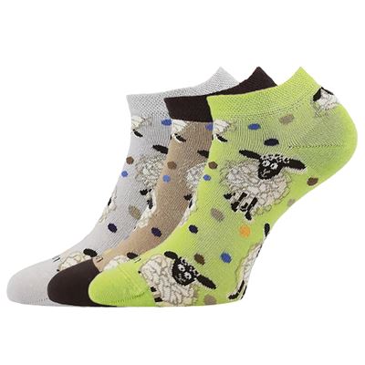 Women's short socks LISA summer MIX D (3 pairs)
