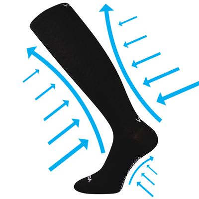 LITHE black compression knee socks