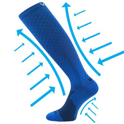 LITHE blue compression knee socks