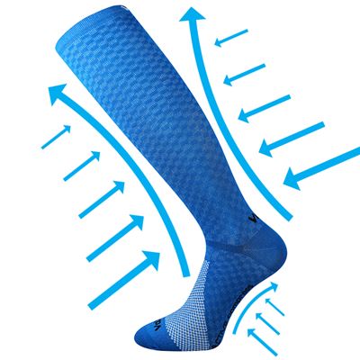 LITHE blue compression knee socks