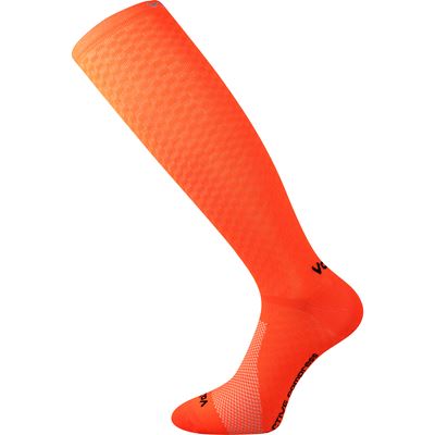 LITHE neon orange compression knee socks