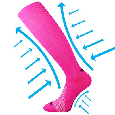 LITHE neon pink compression knee socks