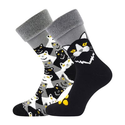 Women's terry socks LÍZA with cats