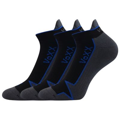 LOCATOR A black and blue cotton sports socks