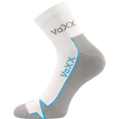 LOCATOR B cotton sports socks, white with blue