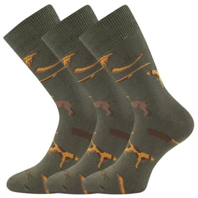 Hunting socks LOVIX 01 terry cloth with HUNTING motifs