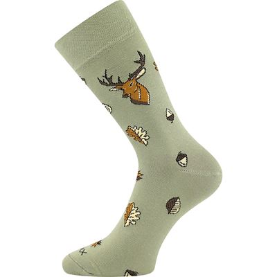 Thin hunting socks LOVIX 01 with hunting motifs DEER TROPHIES