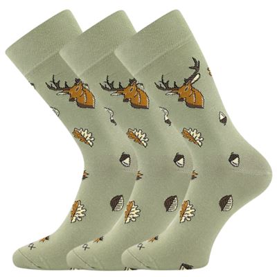 Thin hunting socks LOVIX 01 with hunting motifs DEER TROPHIES