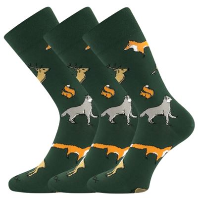 Thin hunting socks LOVIX 01 with hunting motifs wild animals