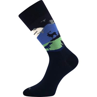 Thin hunting socks LOVIX 01 with hunting motifs HUNTER