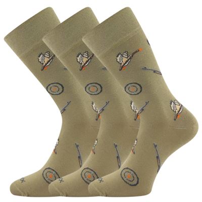 Thin hunting socks LOVIX 01 with hunting motifs RIFLE
