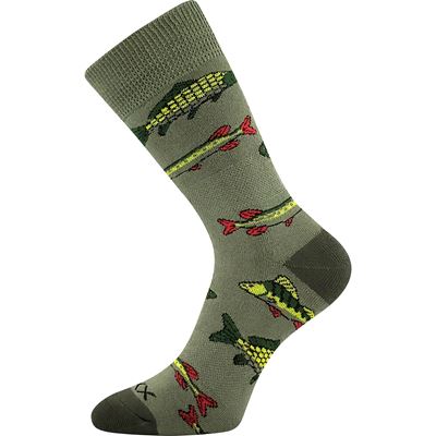 Fishing socks LOVIX 02 terry cloth with FISH 02 image