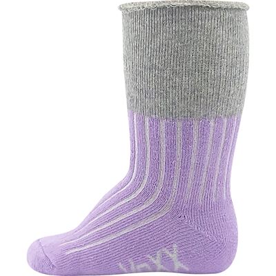 LUNIK colourful terry baby socks for girls (3 pairs)