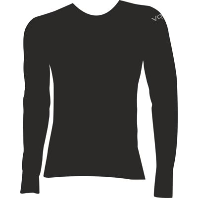 MERINOWOOL 03 slim functional men's T-shirt with long sleeves, BLACK
