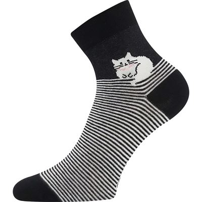Women's summer socks MAKY 01 mix WITH CATS (3 pairs) BOMA 126669 2