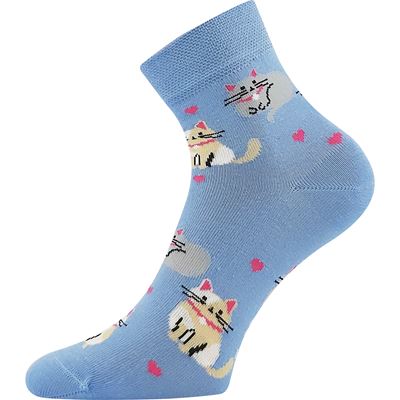 Women's summer socks MAKY 01 mix WITH CATS (3 pairs) BOMA 126669 3