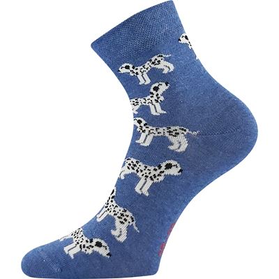 Women's summer socks MAKY 02 mix WITH DOGS (3 pairs) BOMA 126670 3