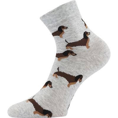 Women's summer socks MAKY 02 mix WITH DOGS (3 pairs) BOMA 126670 4