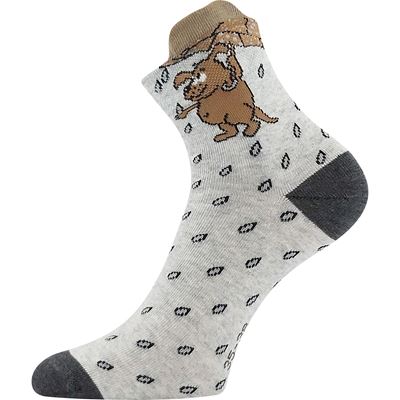 Women's summer socks MAKY 05 mix WITH ANIMALS (3 pairs) BOMA 126673 3