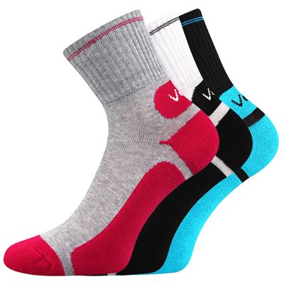 MARAL 01 cotton sports socks, COLOURFUL (3 pairs)