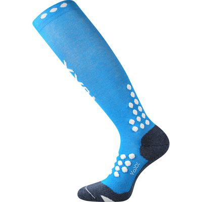 MARATHON compression sports knee socks with silver ions BLUE