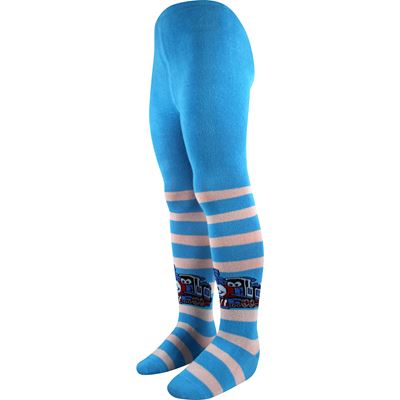 MAX children's tights with a picture of TRAINS
