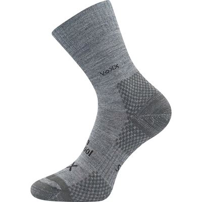 MENKAR wool medicine socks with soft cuff and silver LIGHT GREY
