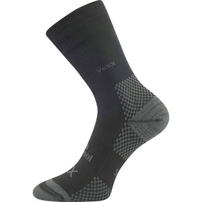 MENKAR wool medicine socks with soft cuff and silver BLACK