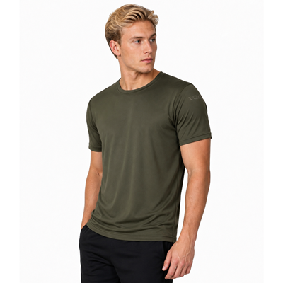 MERINOWOOL 02 men's functional T-shirt with short sleeves KHAKI