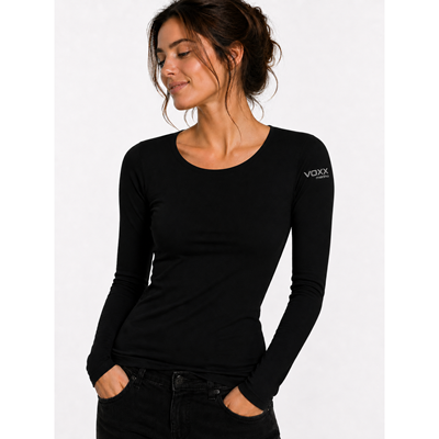 MERINOWOOL 11 slim women's functional T-shirt with long sleeves, BLACK
