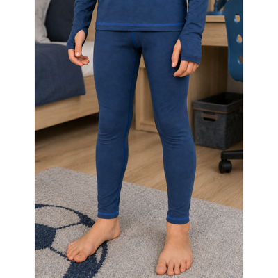 Functional children's MERINOWOOL 22 long pants JEANS/blue