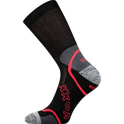 METEOR sports socks with soft cuff BLACK