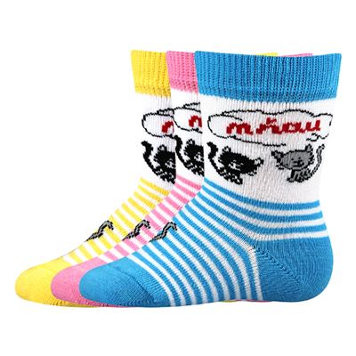 MIA baby socks, colour mix with CATS (3 pairs)