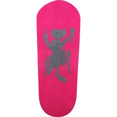 MICINA women's sports socks with cat on the foot MAGENTA