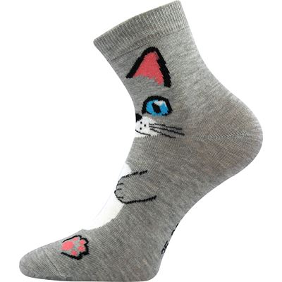 MICKA women's summer socks with cats (3 pairs)