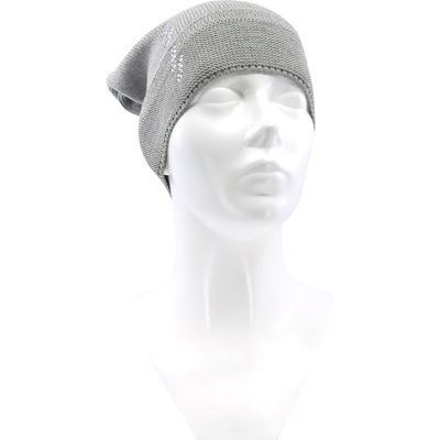 MICRA women's knitted cotton hat with Swarovski crystals GREY