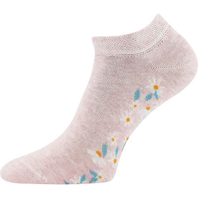 Women's low socks MIKI 01 summer mix WITH FLOWERS (3 pairs) BOMA 126665 4