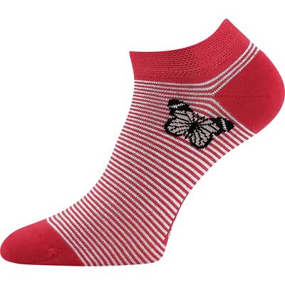 Women's low socks MIKI 02 summer mix WITH BUTTERFLY (3 pairs) BOMA 126666 4