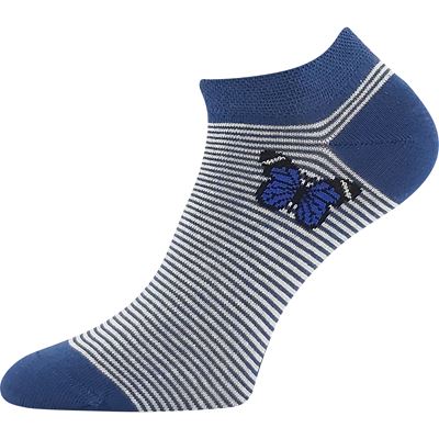 Women's low socks MIKI 02 summer mix WITH BUTTERFLY (3 pairs) BOMA 126666 2