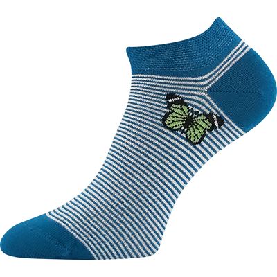 Women's low socks MIKI 02 summer mix WITH BUTTERFLY (3 pairs) BOMA 126666 3
